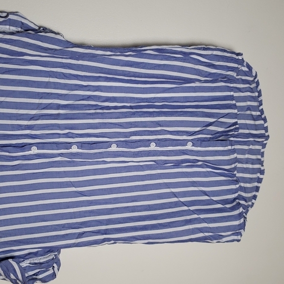 Beach lunch lounge currier stripe button down shirt nautical beach coastal - Picture 3 of 6